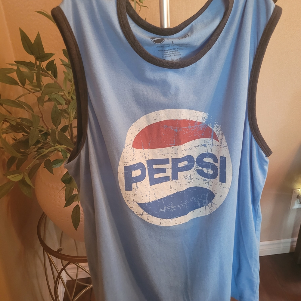 Mens Pepsi Logo Sleeveless Shirt